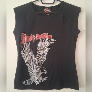 Harley-Davidson Ladies Muscle Tee with Eagle Graphic L